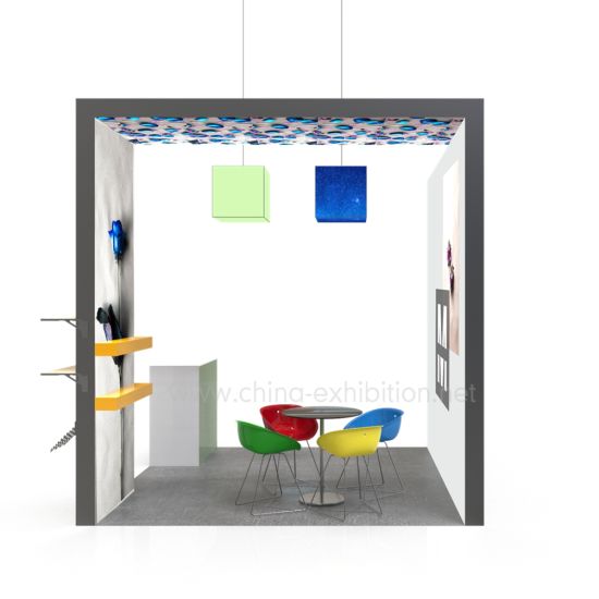 Изготовление выполненное на заказ Ткань Безрамное Световые короба с подсветкой и Edgelight LED, используемые в 3x3m Trade Show Booth