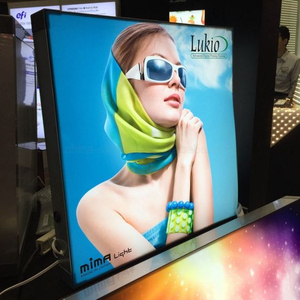 Производитель Алюминиевый кадр Открытый Signage Светодиодные ткани Реклама Light Box