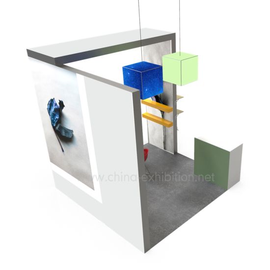 Изготовление выполненное на заказ Ткань Безрамное Световые короба с подсветкой и Edgelight LED, используемые в 3x3m Trade Show Booth