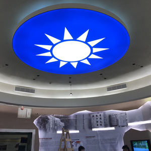 Рекламный щит с подсветкой алюминиевой рамой натяжения ткань экструзионной потолок круглая светлая коробка