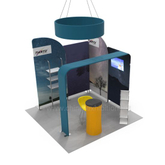 10 * 10FT / 3x3m Портативный ткани напряжения Дисплей стенд с подсветкой Trade Show Display Stand Backdrop