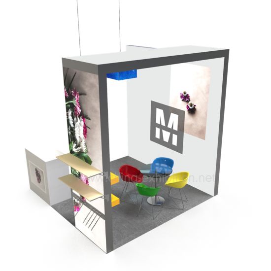 Изготовление выполненное на заказ Ткань Безрамное Световые короба с подсветкой и Edgelight LED, используемые в 3x3m Trade Show Booth