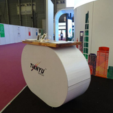 Портативный Curve Рекламные Счетчик Trade Show Booth