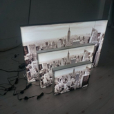 Китай магазин Реклама Светодиодный дисплей Light Box ткани лица с подсветкой Вход Световые короба